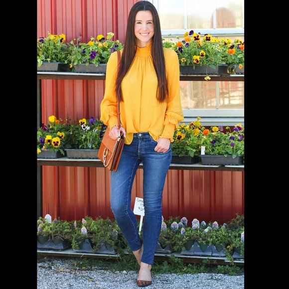 English Factory Swiss Dot Long Sleeve Blouse - Picture 1 of 9